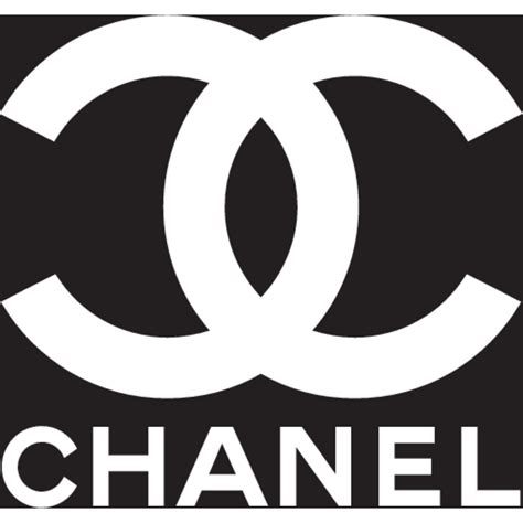 chanel logo white on black